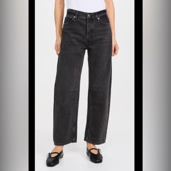 Madewell Denim - Madewell Black Darted Barrel Leg Jeans size 29